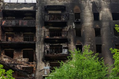 Terör saldırısı. Ukrayna, Rusya savaşı. Irpen. Rus istilacılardan sonra Irpin.