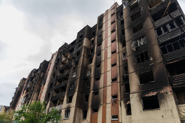 Terror attack. Ukraine, russia war. Irpen. Irpin after russian invaders.