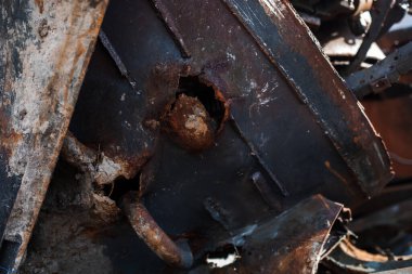 Rus askeri teçhizatı 3 Temmuz 'da Ukrayna' da imha edildi. 2022 KYIV. UKRAİNA