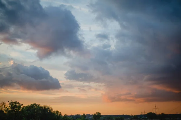 The morning sky looked like a bright golden sky. Sunrise is decorated with clouds of various shapes. Looks beautiful.