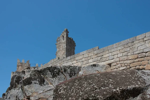 Schönes Schloss Aus Stein Castelo Novo Portugal Sonniger Tag Keine — Stockfoto