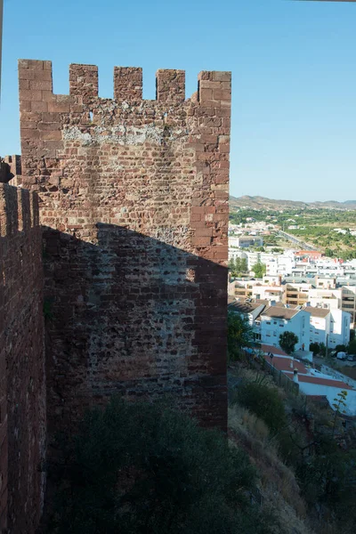 Schöne Aussicht Von Der Mittelalterlichen Burg Silves Portugal Sonniger Tag — Stockfoto