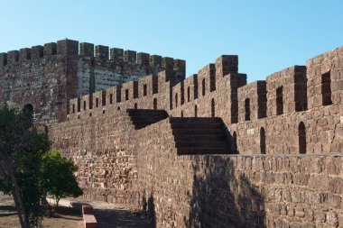 SIlves, Portekiz, Avrupa 'daki güzel ortaçağ kalesi ve kalesi