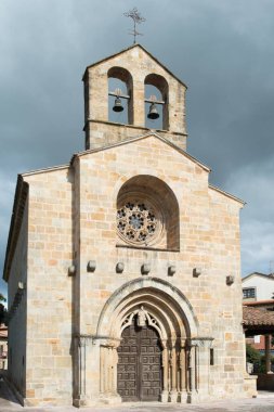 Church of Santa Maria de la Oliva, beautiful romanic church at Villaviciosa, Spain. Europe clipart
