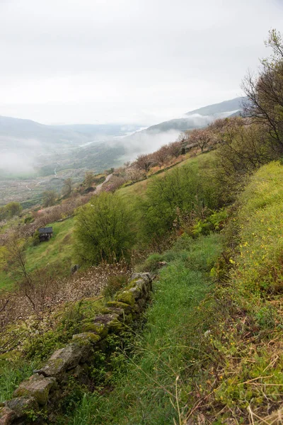 Green Mountain Fog Caceres — Zdjęcie stockowe