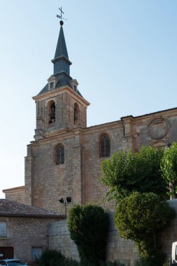 Facade of Collegiate church of San Pedro in Lerma, Burgos. Spain