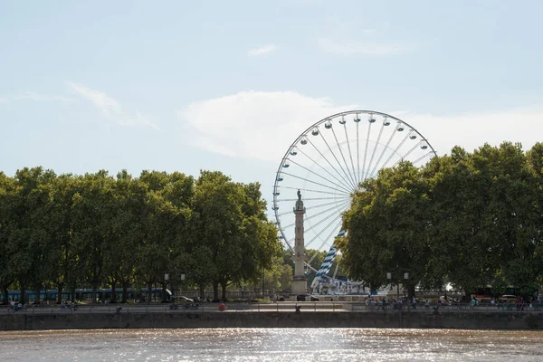 Bordeaux France 08092022 Fair Ferris Wheel Парку Бордо Водяний Фронт — стокове фото