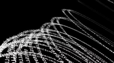 Daire çizgisi üzerinde rastgele beyaz sayılar üst üste biniyor..