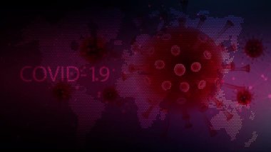 COVID-19 renkli bir dünya haritasında sürekli olarak döner..