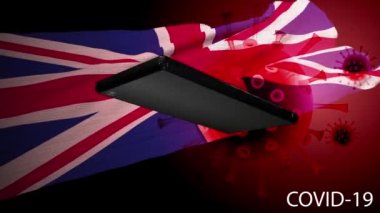 Cep telefonu arka planda sürekli dönen COVID-19 ile birlikte dönüyor