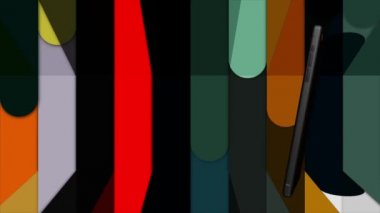 Renkli arka plan ve yeşil ekran üzerinde cep telefonu girdapları.