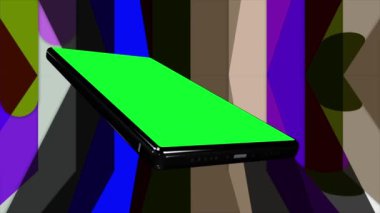 Cep telefonu döndü ve ekran yeşile döndü..