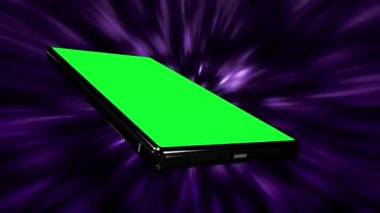 Cep telefonu döndü ve ekran yeşile döndü..