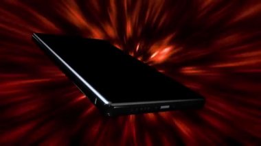 Renkli arkaplanda cep telefonu girdabı