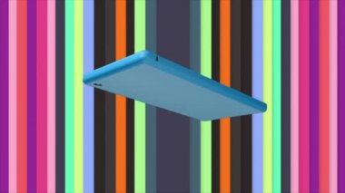 Renkli arkaplanda cep telefonu girdabı