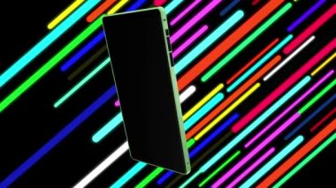 Cep telefonu onun içinde ve arkasında döndü, bir simge dışarı uçtu.