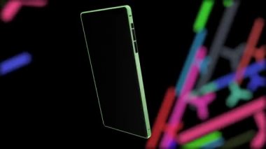 Cep telefonu döndü ve ekrandan bir simge fırladı.