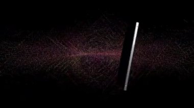 Renkli arka planda cep telefonu girdabı modern ve güzel görünüyor..