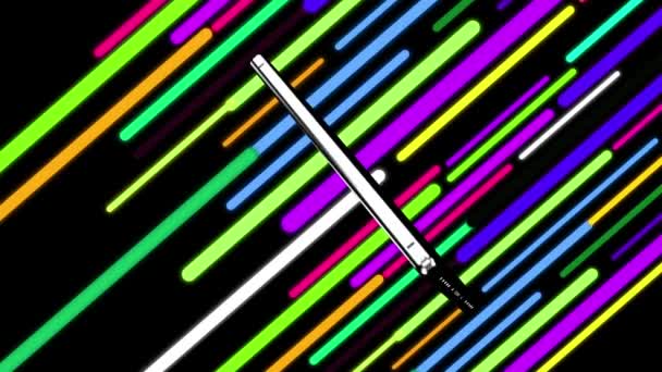 Mobile Phone Swirls Background Colorful Lines — Stock Video