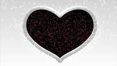 Renkli sisli beyaz kalp ve içinde ışık parlak ve güzel görünüyordu..