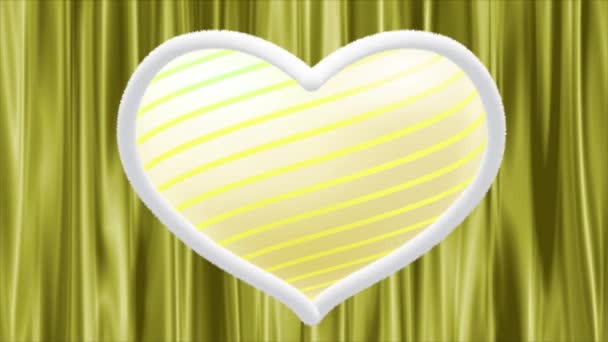 Colorful Hearts Center Continuous Swaying Background — Video Stock