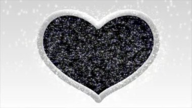 Merkezinde beyaz kürkü olan bir kalp ve içinde parlak renkli bir ışık demeti hareket ediyordu..