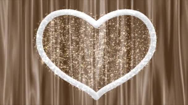 White Furry Hearts Continuous Swaying Background Look Romantic — Video Stock