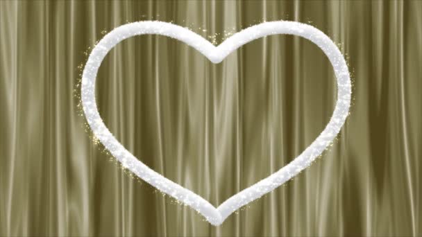 White Furry Hearts Continuous Swaying Background Look Romantic — Video