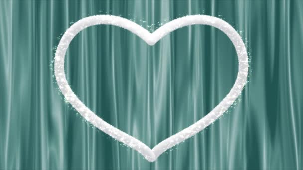 Białe Futrzane Serca Ciągłym Kołysaniu Tła Wyglądają Romantycznie — Wideo stockowe