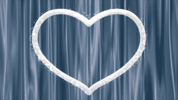 White Furry Hearts Continuous Swaying Background Look Romantic — Video