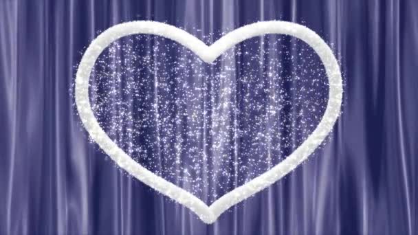 White Furry Hearts Continuous Swaying Background Look Romantic — Video