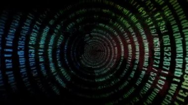 Dünya haritası arkaplanındaki bir çember çizgisi üzerinde sürekli rastgele sayılar.