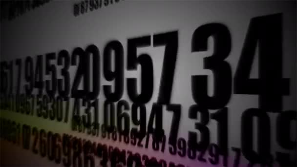 Continuous Random Numbers Background World Map — Video Stock