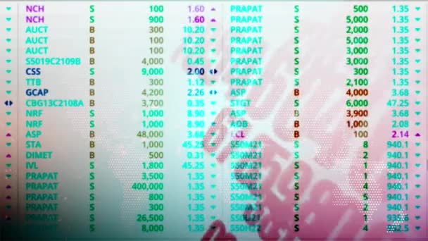 Los Números Aleatorios Continúan Fondo Que Mapa Elemental Del Mundo — Vídeo de stock