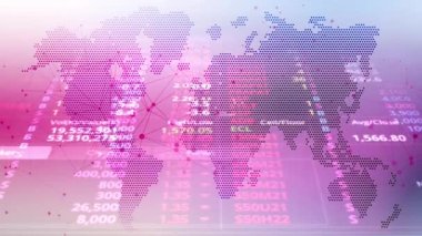 Rastgele numaralar, temel bir dünya haritası olan bir arkaplanda devam ediyor.