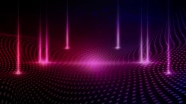 Neon ışıkları metalik uzaydan sürekli yanıp sönüyor, modern ve güzel görünüyor..