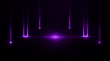 Neon ışıkları metalik uzaydan sürekli yanıp sönüyor, modern ve güzel görünüyor..