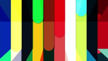 Renkli çizgiler sürekli hareket ediyor, parlak ve güzel görünüyor..