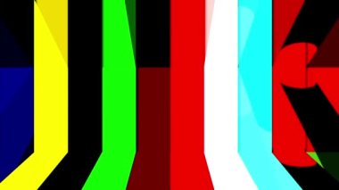 Renkli çizgiler sürekli hareket ediyor, parlak ve güzel görünüyor..