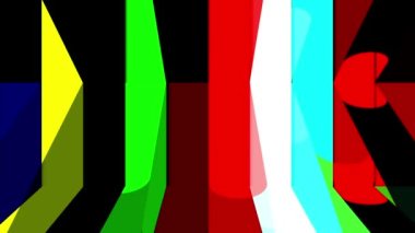 Renkli çizgiler sürekli hareket ediyor, parlak ve güzel görünüyor..