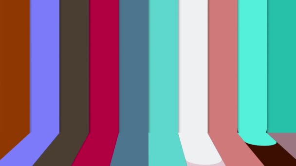 Colorful Lines Move Continuously Looks Bright Beautiful — Wideo stockowe