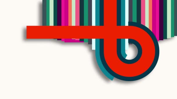 Colored Lines Move Continuously Look Bright Beautiful — Vídeo de Stock