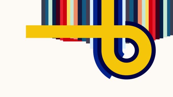 Colored Lines Move Continuously Look Bright Beautiful — Vídeo de Stock