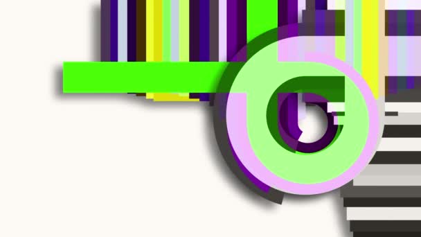 Linhas Coloridas Movem Continuamente Para Olhar Brilhante Bonito — Vídeo de Stock