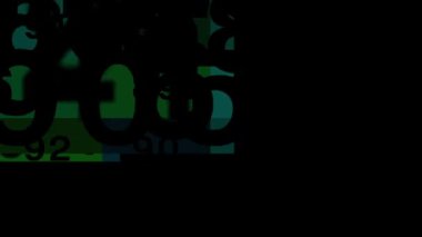 Devamlı rastgele sayılar uzaya yayıldı, modern ve güzel görünüyordu..