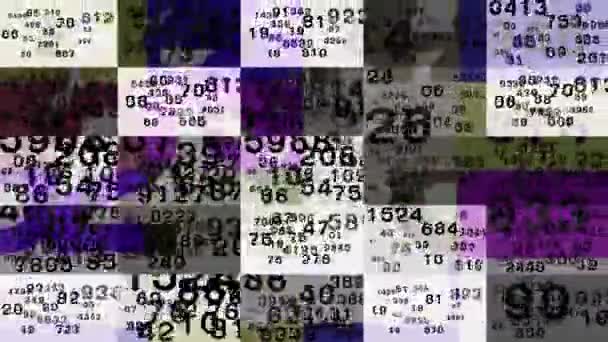 Continuous Random Numbers Spread Space Looking Modern Beautiful — Stockvideo