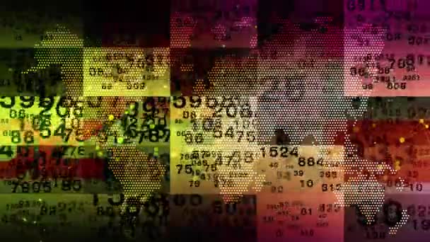 Continuous Random Numbers Spread Space Looking Modern Beautiful — Vídeo de Stock