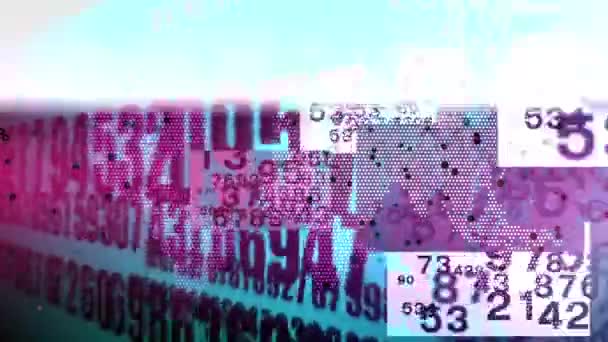 Continuous Random Numbers Spread Space Looking Modern Beautiful — Video Stock