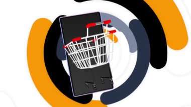 Cep telefonunun ekranından ikonlar fırlıyor, şık ve güzel görünüyorlar..