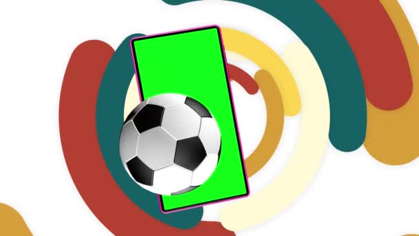 Icons Burst Out Screen Green Mobile Phone Looking Stylish Beautiful — Stockvideo